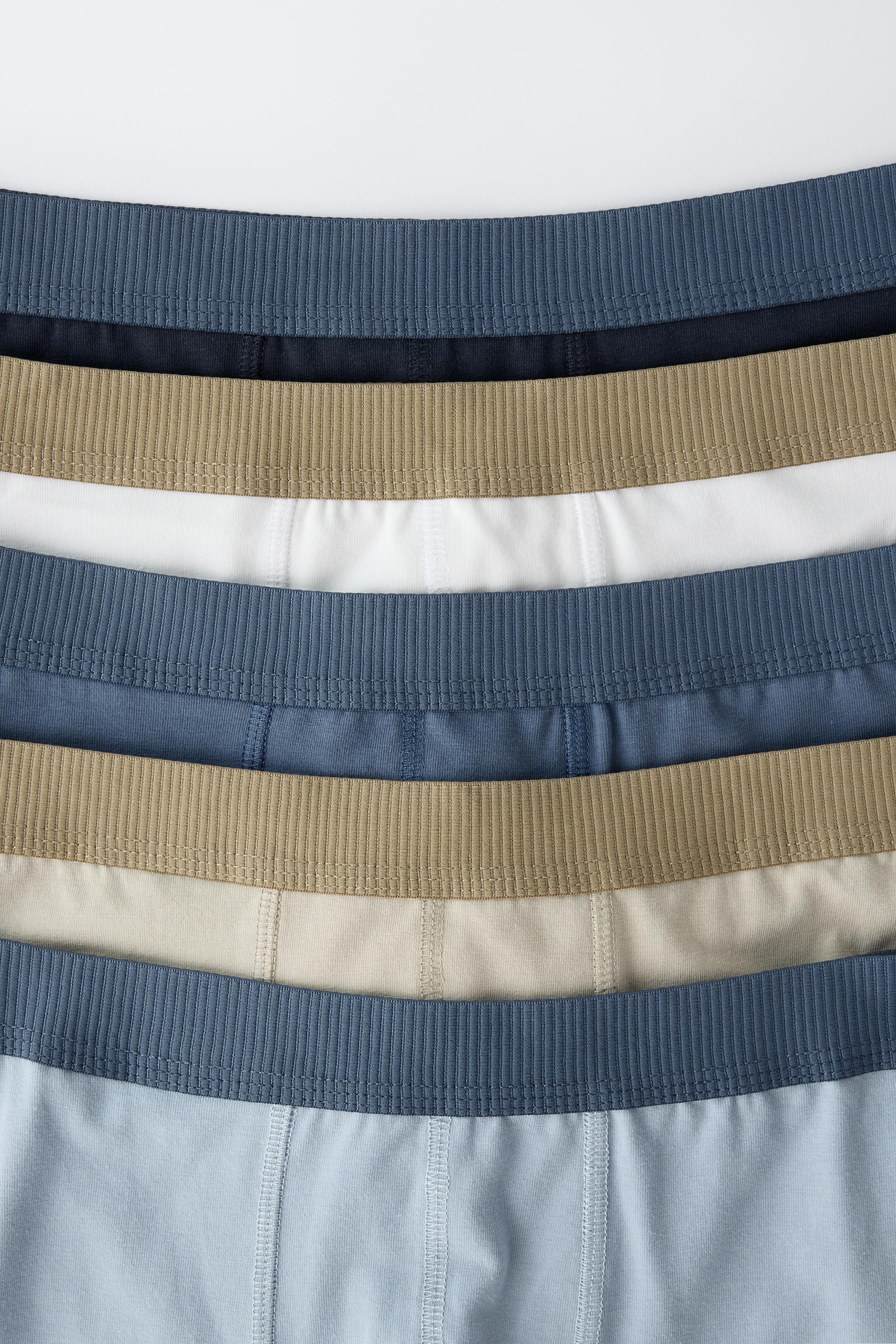 6-14 YEARS/ FIVE-PACK OF PLAIN BOXERS